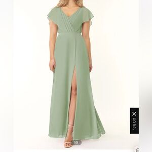 Azazie Rylee Bridesmaids dress in Agave